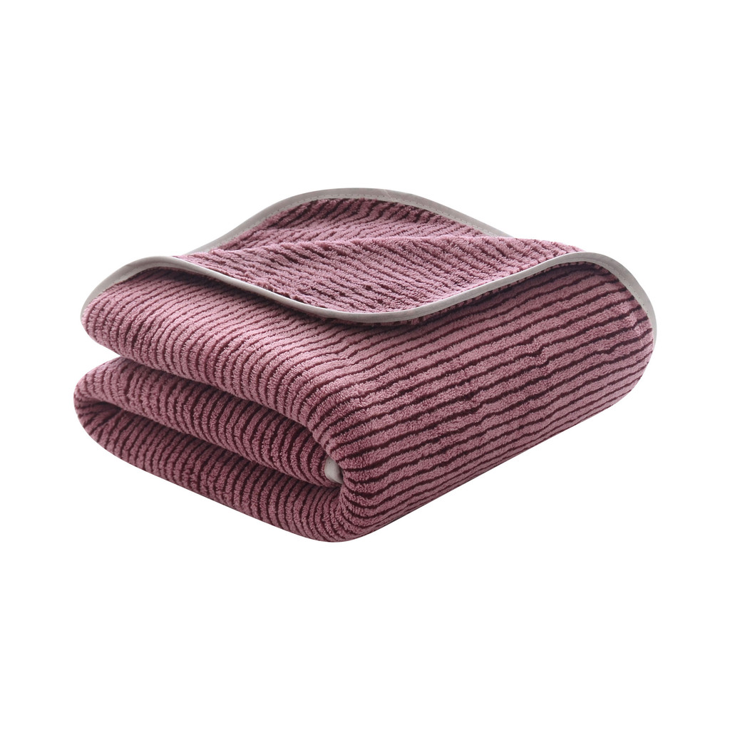 KASSA HOME ผ้าขนหนูเช็ดตัว Jacquard Fleece รุ่น SH7576-TC2B-RD ขนาด 69 x 137 ซม. สีแดง