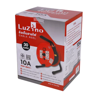ล้อเก็บสายไฟจานเหล็ก 2,200 วัตต์ สายไฟยาว 30 เมตร LUZINO รุ่น TLS1030