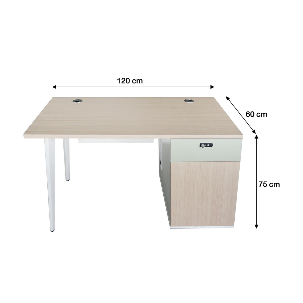 โต๊ะทำงาน VEGUS KASSA รุ่น LY-B0112 ขนาด 120 x 60 x 75 ซม. สีธรรมชาติ ราคา ถูกที่สุด ดีลบีเคเค แกลเลอรีภาพที่ 5