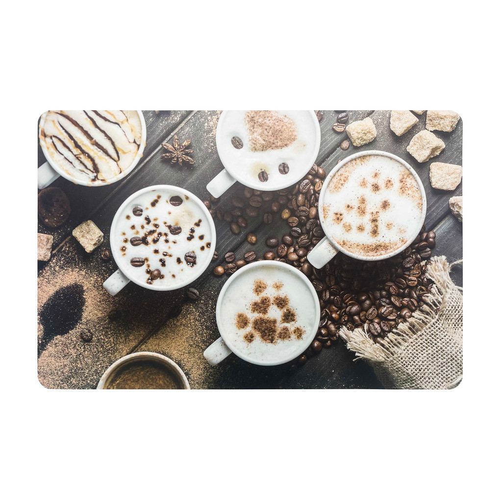 KASSA HOME แผ่นรองจาน PP ลาย Coffee รุ่น PPCO-31899 ขนาด 43.5 x 28.5 ซม.