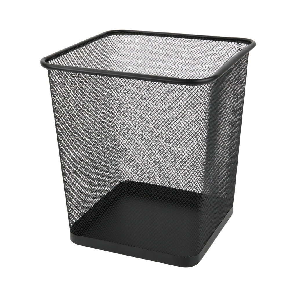 KASSA HOME ถังผงเหลี่ยมอเนกประสงค์เหล็กพ่นสี 8 ลิตร รุ่น NOR35002SB ขนาด 23.5 x 19 x 26 ซม. สีดำ