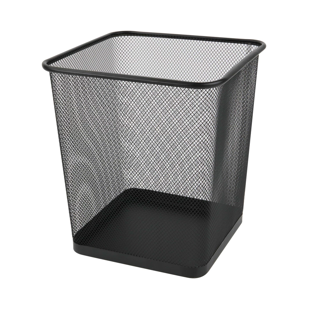 KASSA HOME ถังผงเหลี่ยมอเนกประสงค์เหล็กพ่นสี 8 ลิตร รุ่น NOR35002SB ขนาด 23.5 x 19 x 26 ซม. สีดำ
