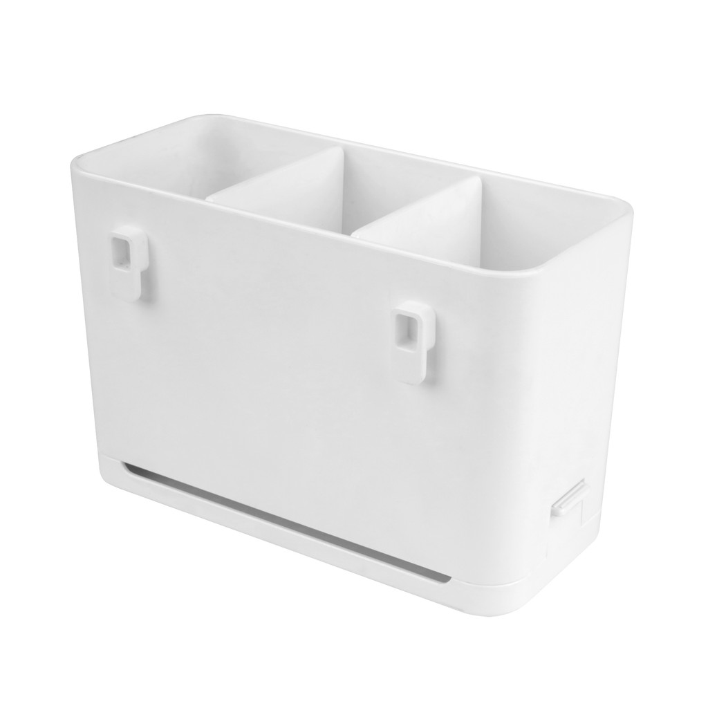 KASSA HOME กล่องจัดเก็บอเนกประสงค์แบบแบ่งช่อง 3 ช่อง Kayla รุ่น H2810 ขนาด 18 x 8.9 x 11.5 ซม. สีขาว - รูปที่ 6