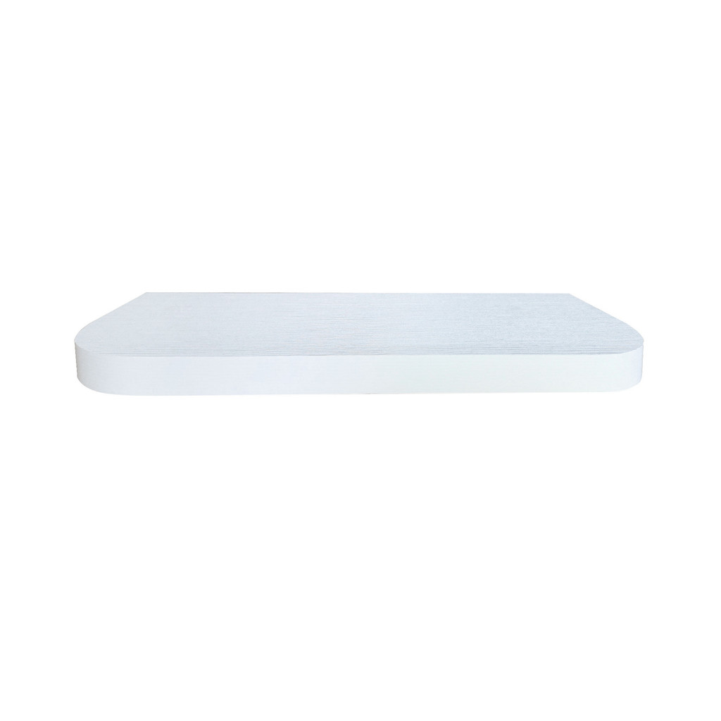KASSA HOME แผ่นชั้นไม้ซ่อนขาขอบมนปิดผิว PVC 60 ซม. Floating  รุ่น A501-1-WH สีขาว