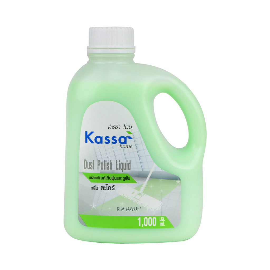 KASSA HOME น้ำยาเก็บฝุ่นและถูพื้น ขนาด 1000 มล. สีเขียว กลิ่นตะไคร้