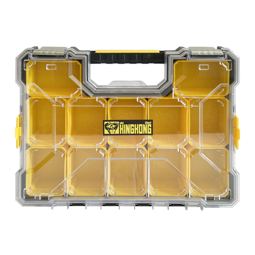 GIANT KINGKONG กล่องเก็บอะไหล่พลาสติกพร้อมถ้วยใส่แบบถอดได้ รุ่น HL3086-F ขนาด 44 x 36 x 6.5 ซม.