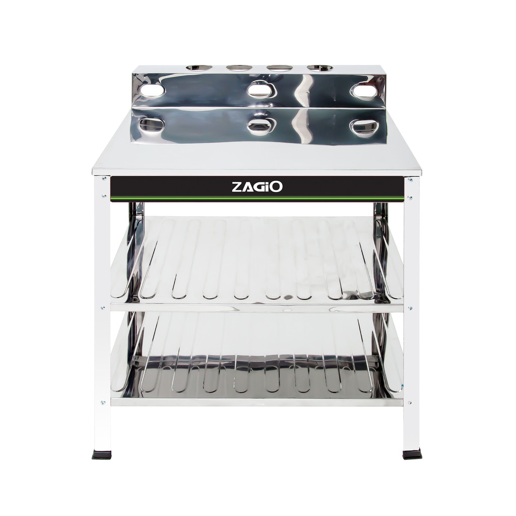 ZAGIO ชั้นวางเตาคู่สเตนเลสอเนกประสงค์ รุ่น ZG-3 ขนาด 77 ซม.