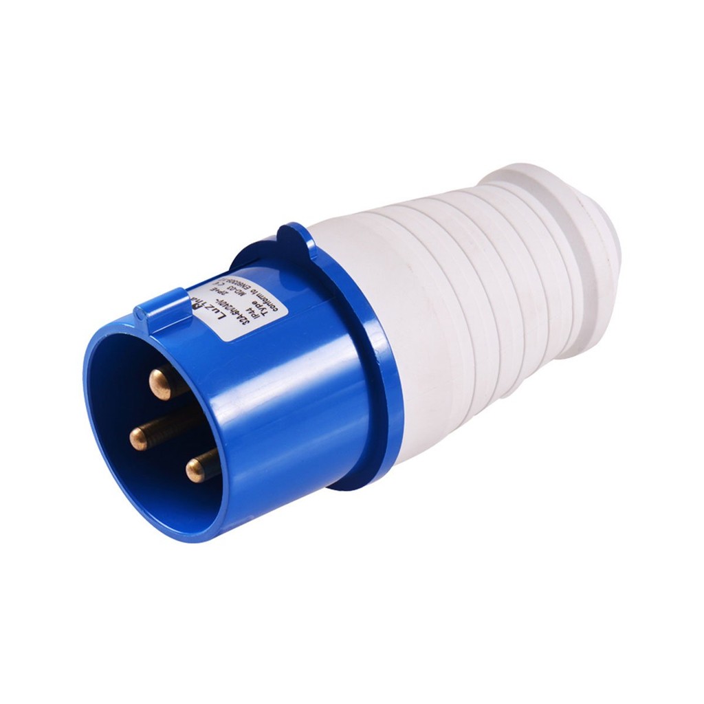 LUZINO ปลั๊กตัวผู้ 32A รุ่น AJ-023 32A 220 - 250V สีน้ำเงิน