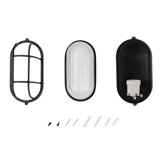 LUZINO โคมไฟผนังภายนอกอะลูมิเนียม E27x1 รุ่น A102-BK สีดำ - ใส