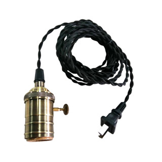 LUZINO ชุดขั้วหลอดไฟวินเทจ (E27x1) รุ่น WS-LD02 สีทองรมดำ