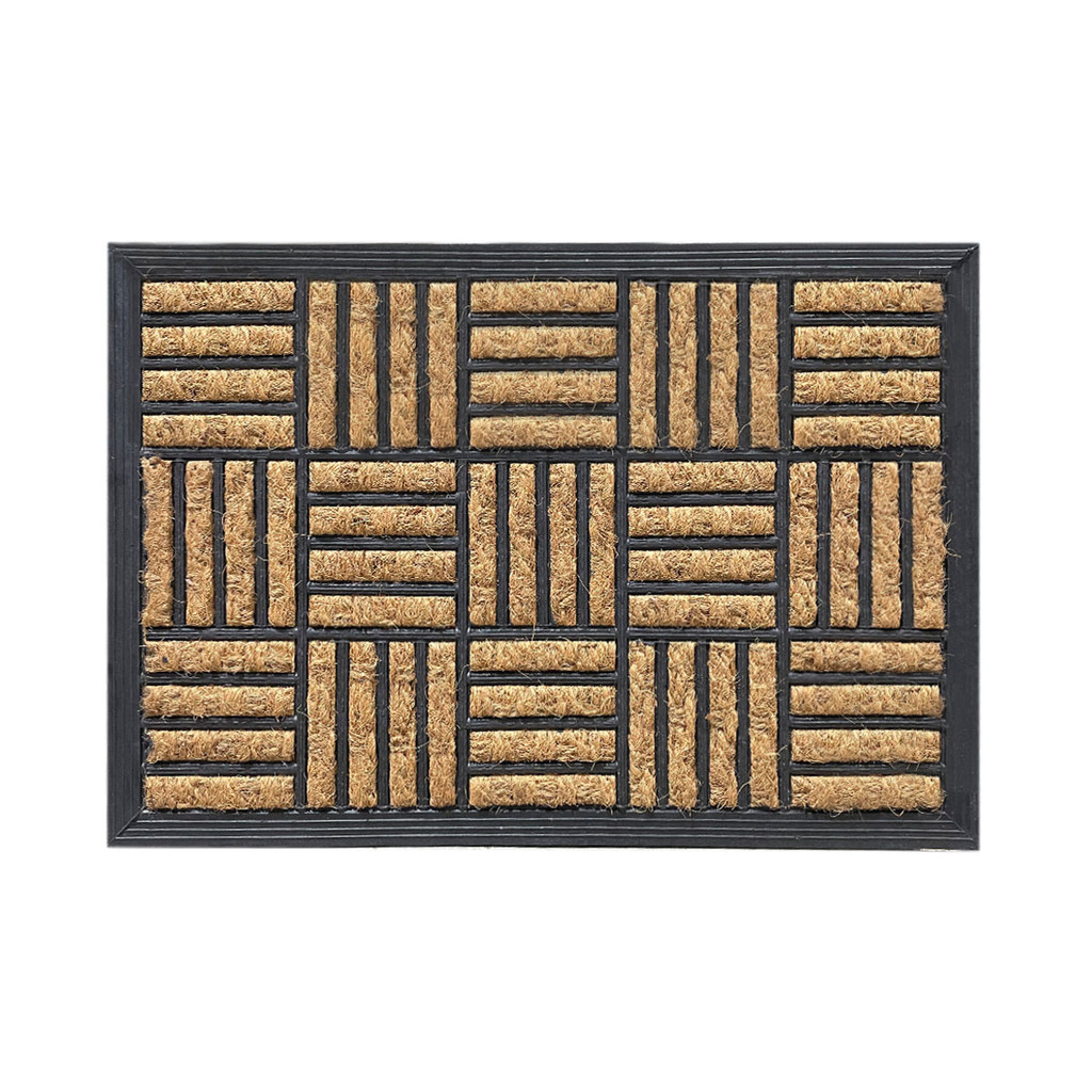 KASSA HOME พรมใยมะพร้าว ขอบยาง รุ่น KGKR 896 ขนาด 40 x 60 ซม. สีน้ำตาล