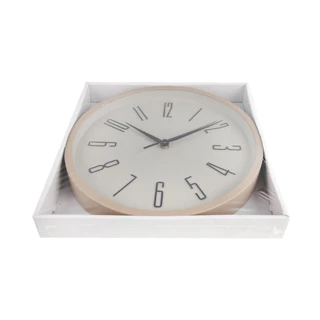 KASSA HOME นาฬิกาแขวนผนังพลาสติก Neat รุ่น JH6427 ขนาด 30.5 x 4.3 x 30.5 ซม. สีครีม