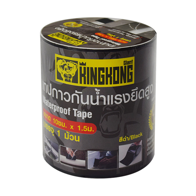 GIANT KINGKONG เทปกาวกันซึมชนิดยืดหยุ่น รุ่น FLXB-10015 ขนาด 10 ซม. x 1.5 เมตร สีดำ