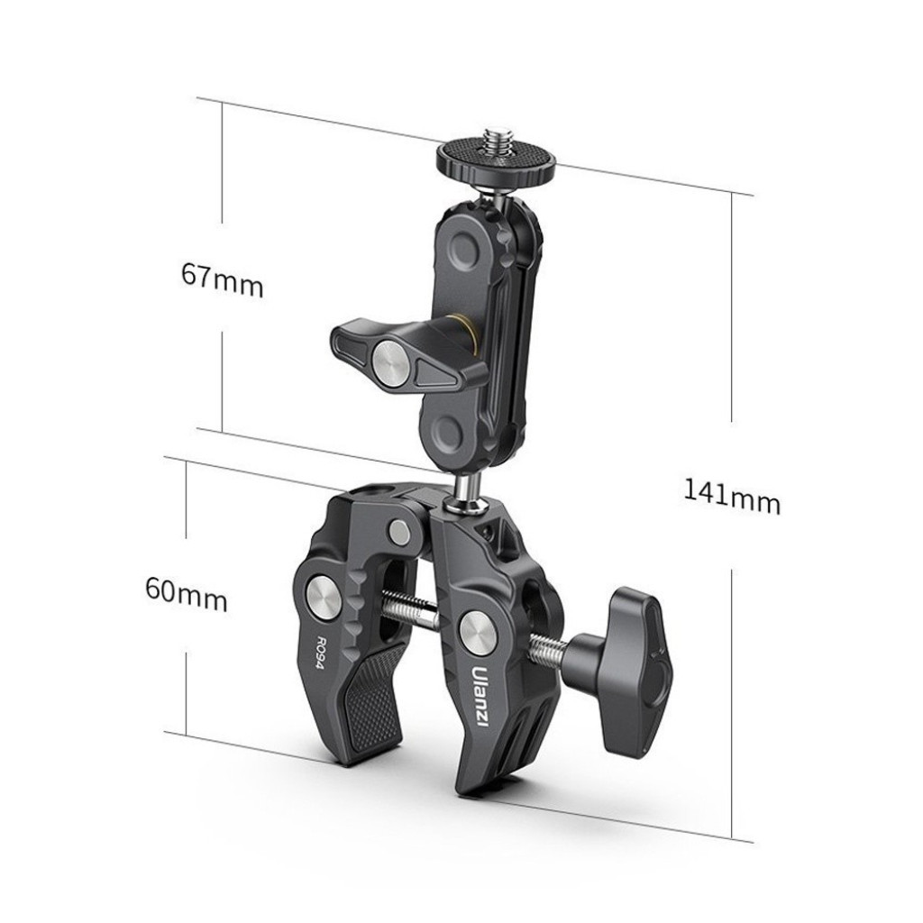Ulanzi R094 Multi-Functional Super Clamp ขาจับสำหรับต่ออุปกรณ์ หนีบล็อกกับข้อ บาร์ ขาตั้ง