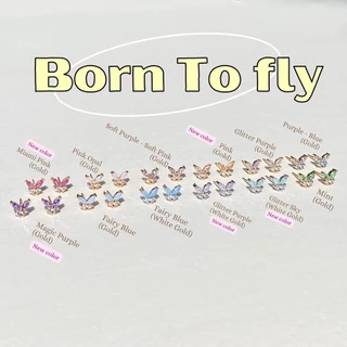 ต่างหู Born to fly (ของแท้ วัสดุอย่างดี ก้านเงินS925 ขายเป็นคู่) - The Green Box