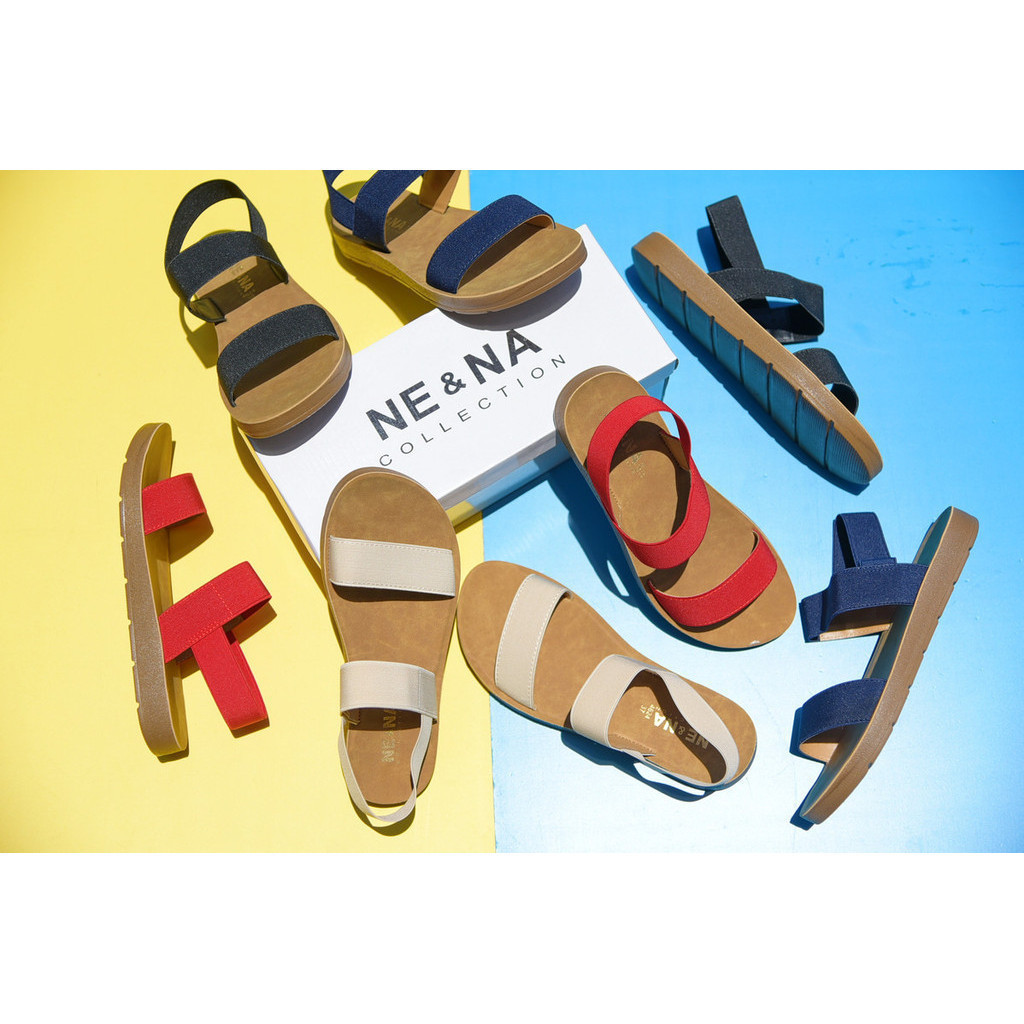 รองเท้าเเฟชั่นผู้หญิงเเบบเเตะสวมรัดส้นเท้า No. 4624 NE&NA Collection Shoes