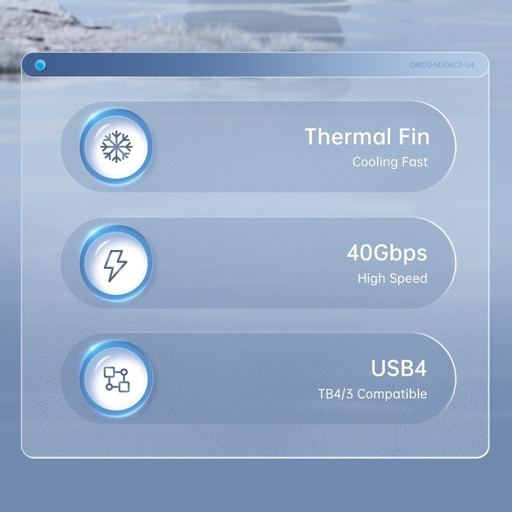 [ออกใบกำกับภาษีได้ E-TAX] ORICO USB4.0 M2 NVMe SSD Enclosure 40Gbps PCIe3.0x4 Aluminum Case