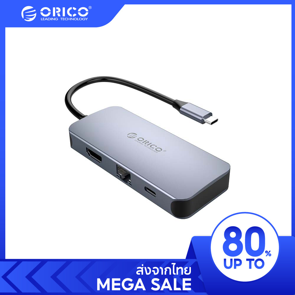 [ออกใบกำกับ- ทักแชท] ORICO 6 in 1 USB C ถึง USB 3.0 HUB HDMI ความเร็วสูง OTG อะแดปเตอร์สําหรับ Macbook PC แล็ปท็อป