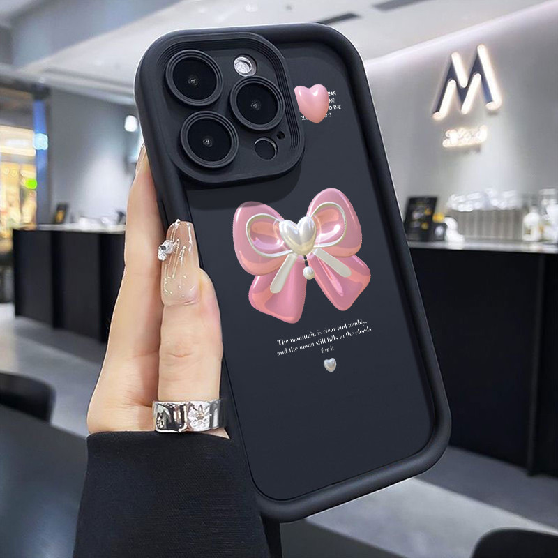 เคสสำหรับ Infinix Hot 11 Play Hot 10 Play Hot 9 Play เคสโบว์สีชมพูเคสโทรศัพท์