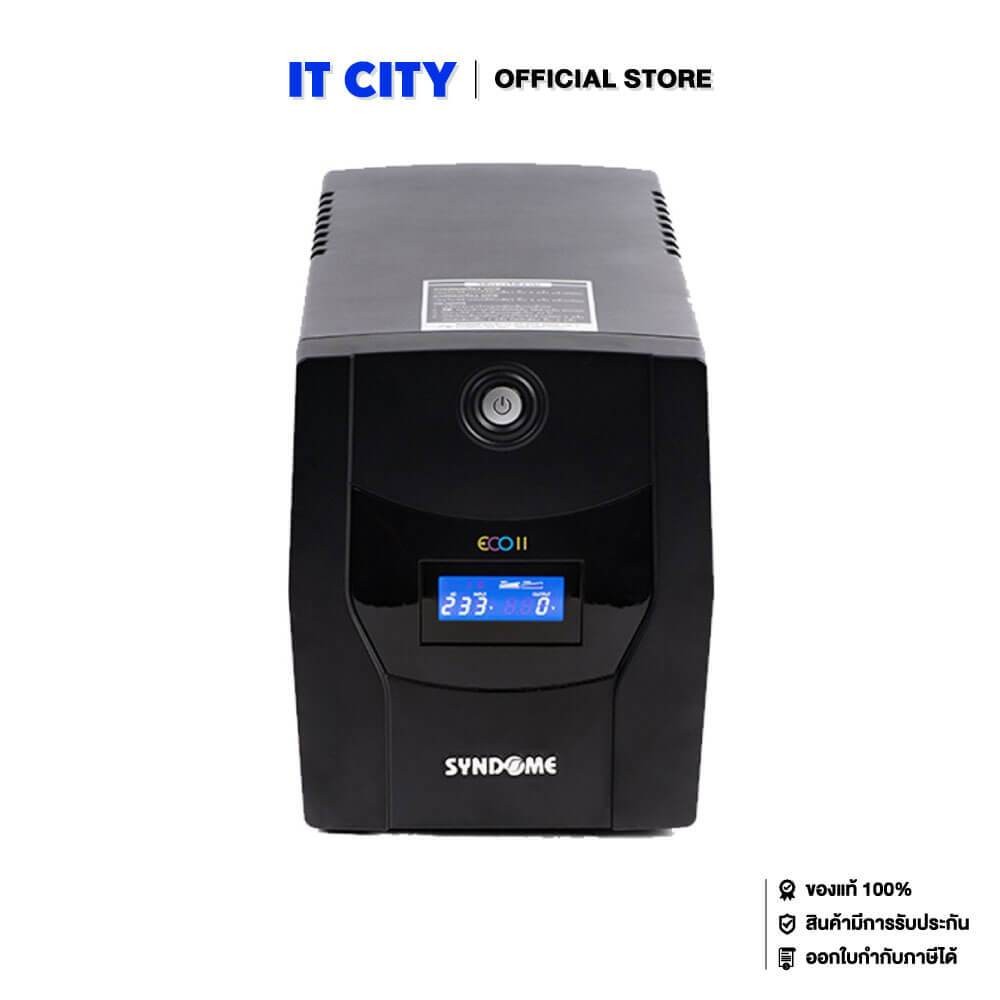 SYNDOME UPS ECOII-1200 LCD (1200VA 720W) (PW1-000503) เครื่องสำรองไฟ