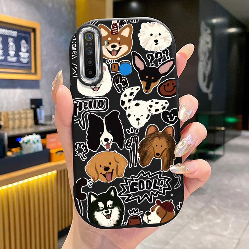 เคสสำหรับ Realme 5 5i 5s 6i C3 C3i 8 5G 8S 5G Q3 Q3i V13 5G Narzo 30 5G เคสโทรศัพท์สุนัขเย็น