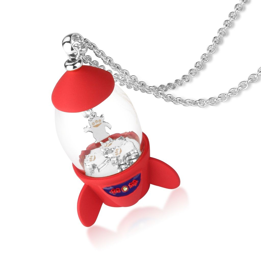 Disney Pixar Toy Story Alien Pizza Planet Rocket Necklace