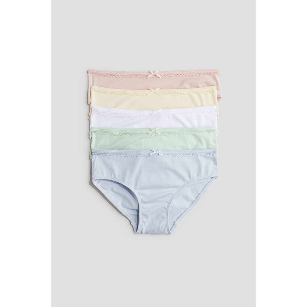 H&M(เอชแอนด์เอ็ม) แพ็ค 5 ตัว กางเกงในคอตตอน เด็กผู้หญิง 1214392_11