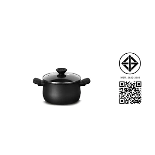 MEYER MIDNIGHT หม้อต้ม 2 หู hard-anodize ขนาด 20 ซม./3.8 ลิตร พร้อมฝา Stockpot (85096-TE12)
