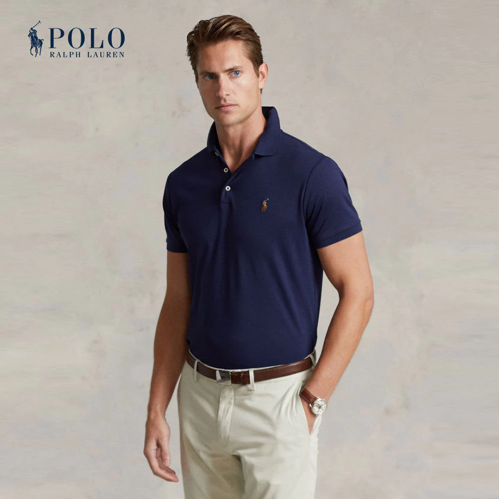 Polo Ralph Lauren เสื้อโปโลผู้ชาย รุ่น MNPOKNI1N821086 สี 410(NAVY-410)