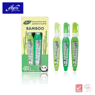 Elfen เอลเฟ่น ปากกาลบคำผิด ลายน่ารัก 0.3 มม. (คละสี) จำนวน 12 แท่ง