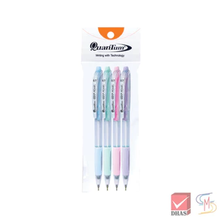 (แพ็ค 4) Quantum ปากกา ปากกาลูกลื่น เจลลูลอยด์ 007 เพิลล์ 0.7 จำนวน 4 ด้าม/แพ็ค