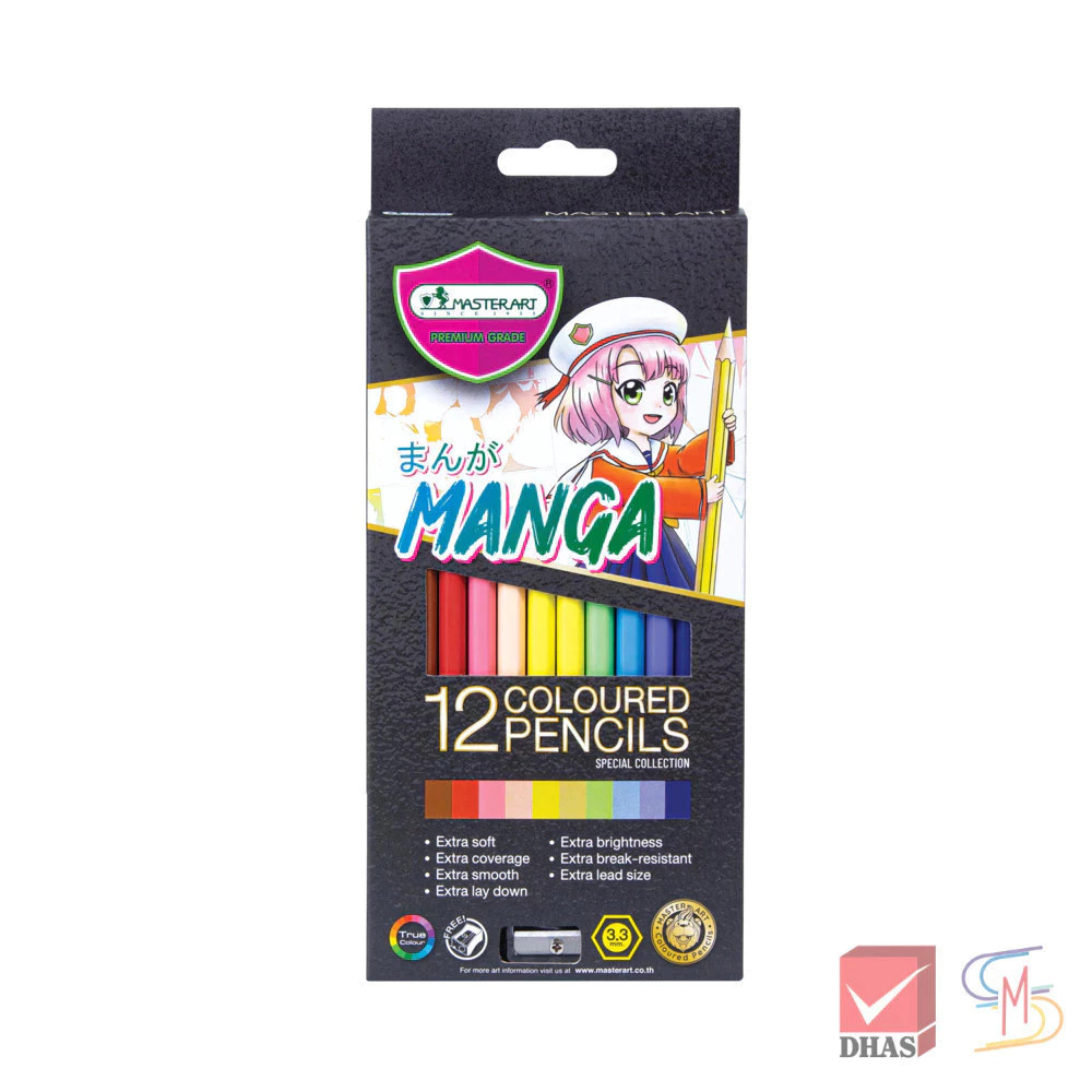 Master Art มาสเตอร์อาร์ต สีไม้ ดินสอสี 12 สี รุ่นมังงะ
