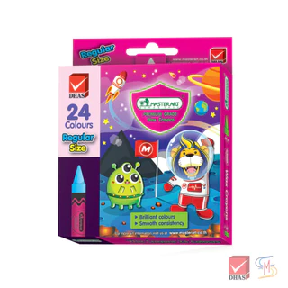 Master Art มาสเตอร์อาร์ต สีเทียน ขนาดกลาง 24 สี จำนวน 1 กล่อง
