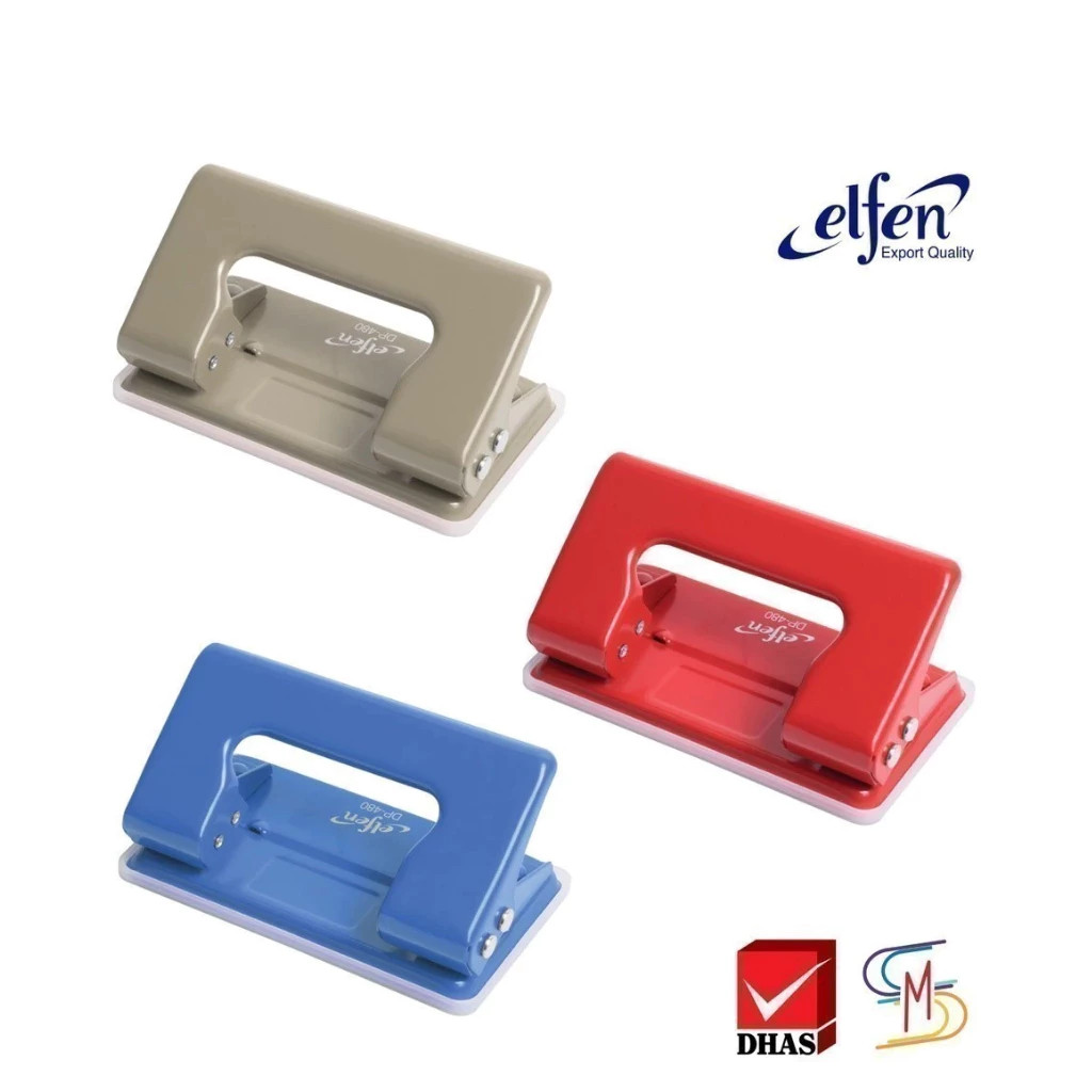 Elfen เอลเฟ่น เครื่องเจาะ ที่เจาะกระดาษ No.480 จำนวน 1 เครื่อง