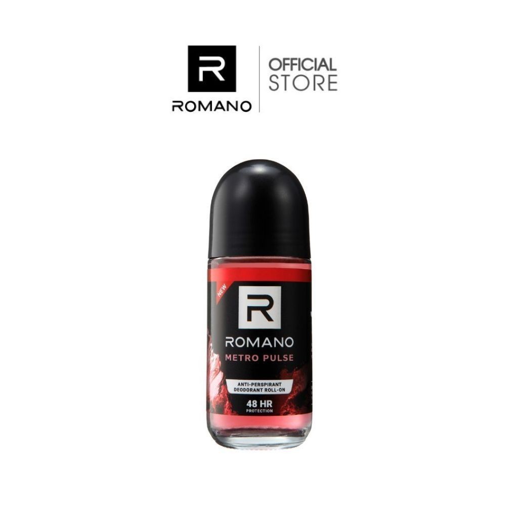 [New Pack] Romano Roll on 50ml METRO PULSE  โรมาโน่ โรลออน เมโทร พัลซ์ 50 มล(โรลออนผู้ชาย, ระงับกลิ่