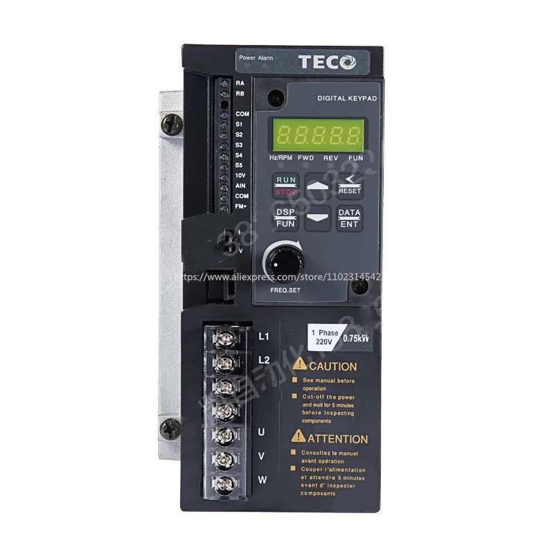 อินเวอร์เตอร์ S310-201-H1BCD พร้อมการเชื่อมต่อ 220V 0.75KW S310-201-H1BCDC VFD ไดรฟ์ความถี่ AC S310-
