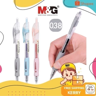 ปากกาเจล M&G แบบกด ขนาดหัว 0.38 MM รุ่น AGP02310 และไส้ปากกาเจล รุ่น AGR67TA1