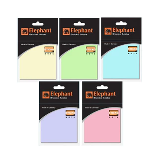 Elephant กระดาษโน๊ต กระดาษโน๊ตกาวในตัว สีพาสเทล ขนาด 3X3 นิ้ว 100 แผ่น จำนวน 1 ชิ้น