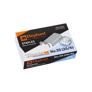 Elephant ลวดเย็บกระดาษ ไททาเนีย No.35 (26/6) จำนวน 1 กล่อง