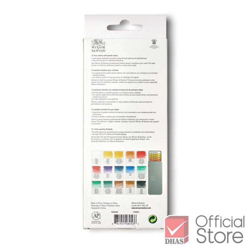 Winsor&Newton สีชอล์ก ชุดสีชอล์ก ซอฟท์พาสเทล 15 ชิ้น จำนวน 1 กล่อง ( สีชอล์ค ) — صورة 6