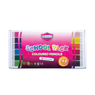 Master Art สีไม้ ดินสอสีไม้ 12 สี 144 แท่ง รุ่น School pack จำนวน 1 ชุด