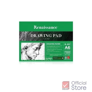Renaissance สมุดวาดรูป กระดาษวาดเขียน โปสการ์ด Pad A6 200G 15SH จำนวน 1 เล่ม