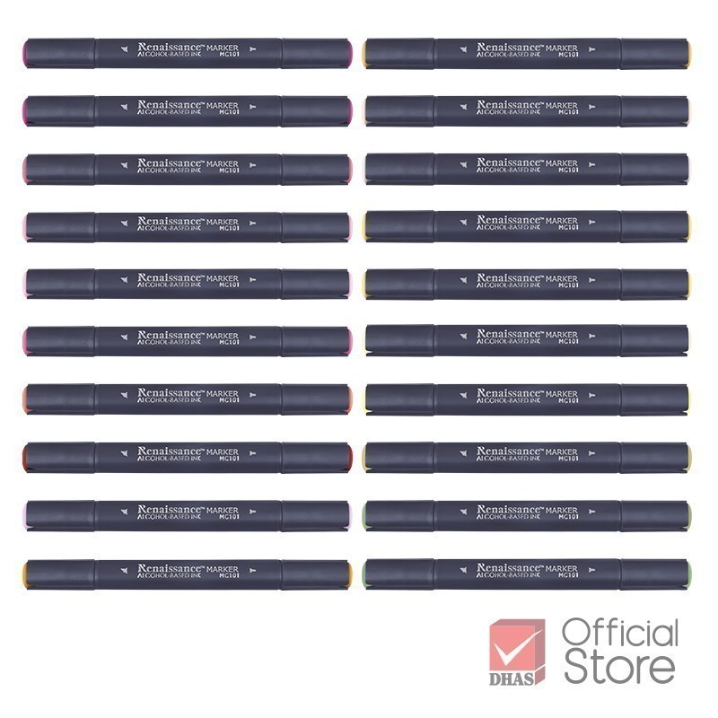 [Clearance Sale] Renaissance ปากกา ปากกามาร์คเกอร์ สี 2 หัว จำนวน 1 ด้าม (1/4)