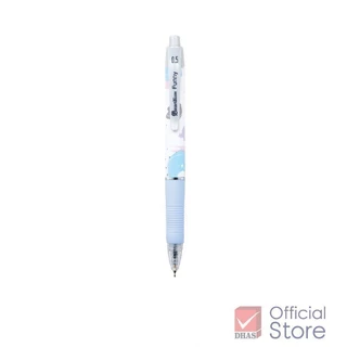 Quantum ปากกาลูกลื่น 0.5 มม. รุ่น Funny หมึกเจลลูลอยด์ สีน้ำเงิน (ด้ามคละสี) – จำนวน 1 ด้าม