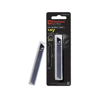 Elephant ใบมีด ใบมีดคัตเตอร์ No.945A 9 มม. 45° ใบมีด SK2 บรรจุ : 10 ใบ/หลอด