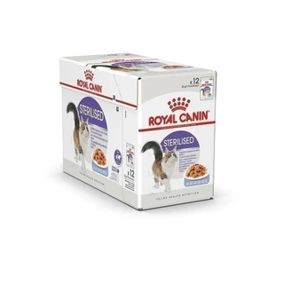 [12ซอง] Royal Canin Sterilised Pouch Jelly อาหารเปียกแมวโต ทำหมัน อายุ12เดือนขึ้นไป (เจลลี่,Wet Cat Food,โรยัล คานิน)