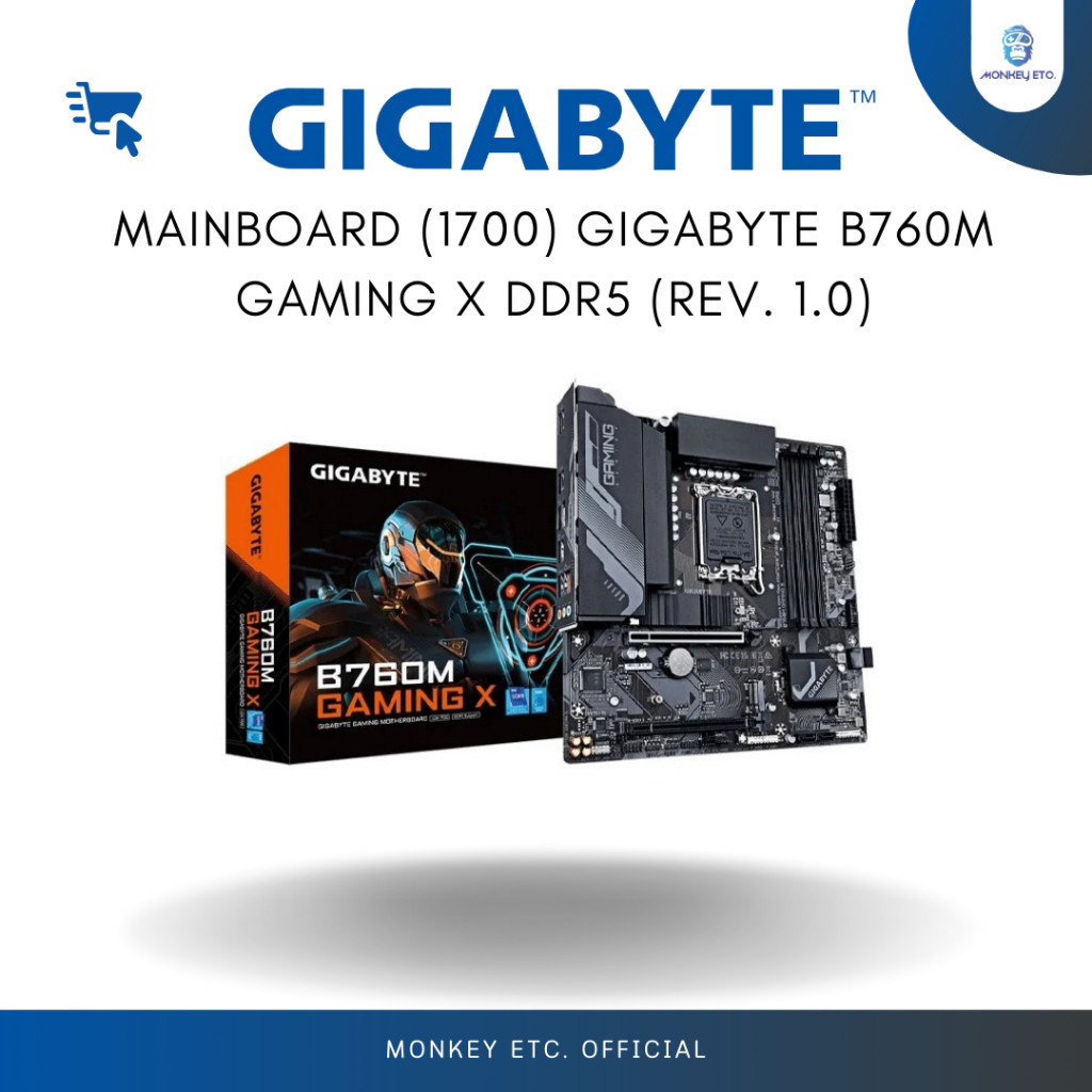 MAINBOARD (1700) GIGABYTE B760M GAMING X DDR5 (REV. 1.0)