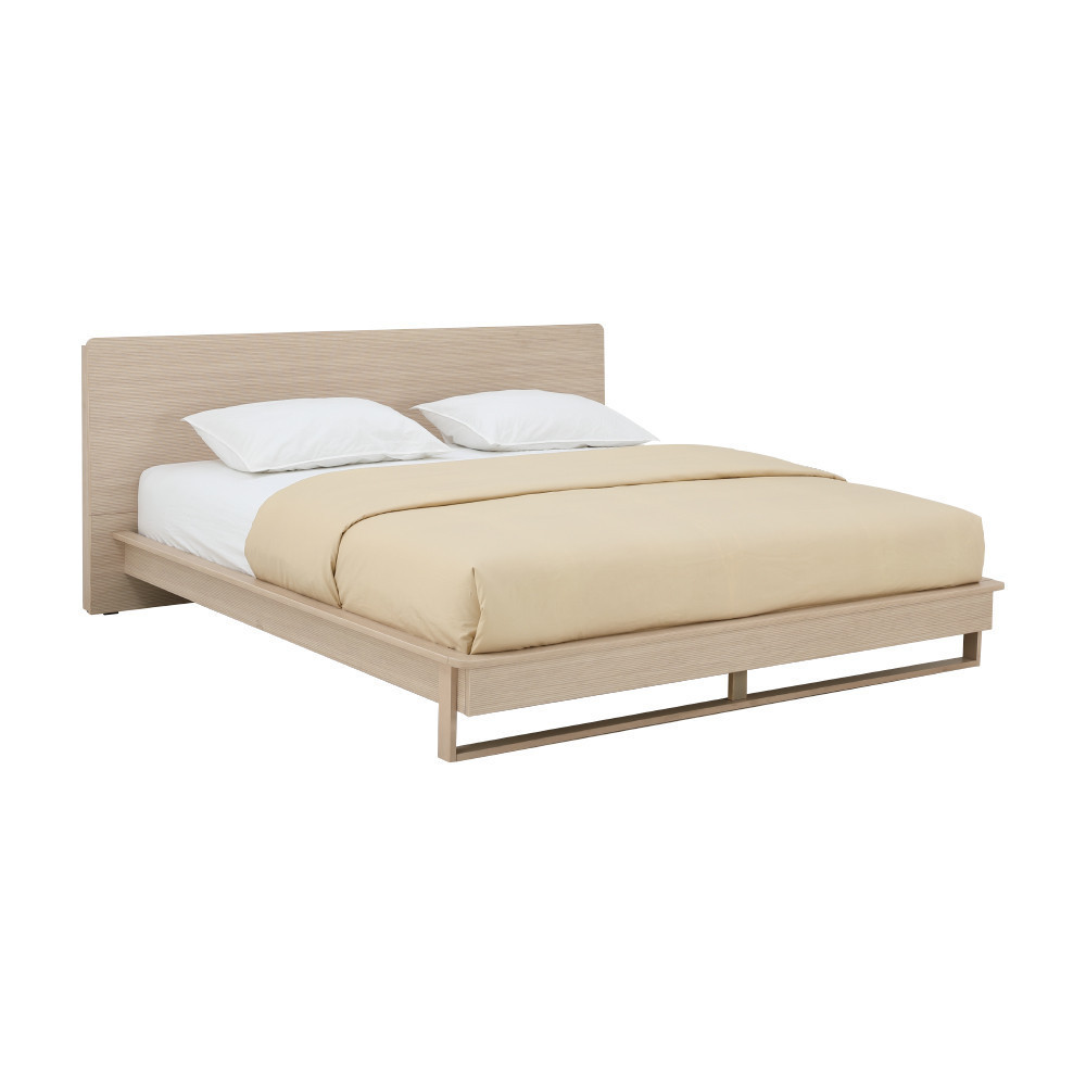 INDEX LIVING MALL เตียงนอน รุ่นชิบูย่า ขนาด 6 ฟุต - สีไลท์ โอ๊ค