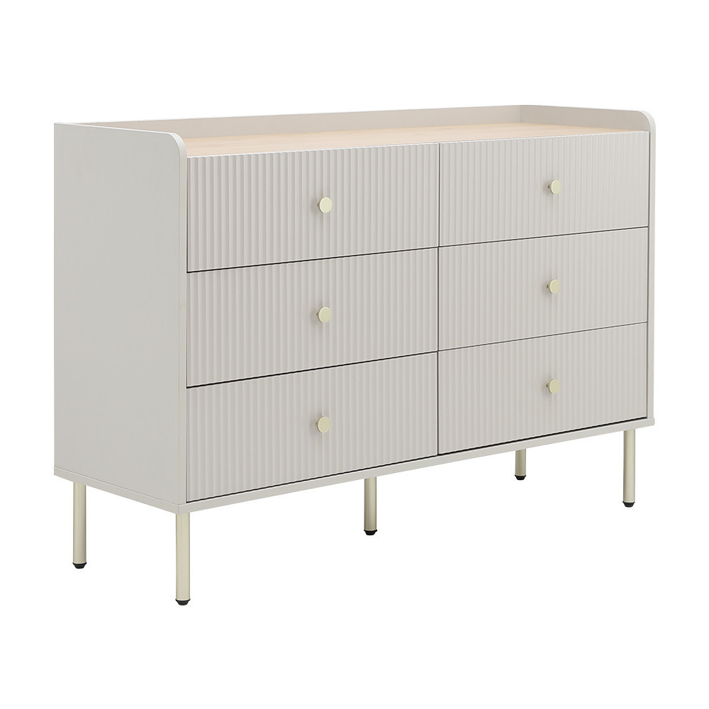 INDEX LIVING MALL ตู้ 6 ลิ้นชัก รุ่นโซล ขนาด 120 ซม. - สีเทา