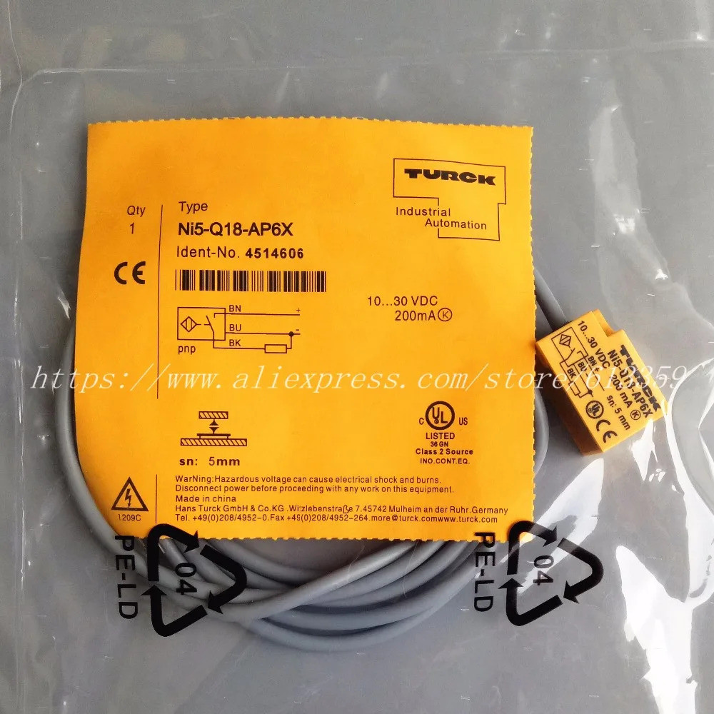 NI5-Q18-AP6X NI5-Q18-AN6X เซ็นเซอร์สวิตช์ความใกล้เคียงคุณภาพสูงใหม่จาก Turck